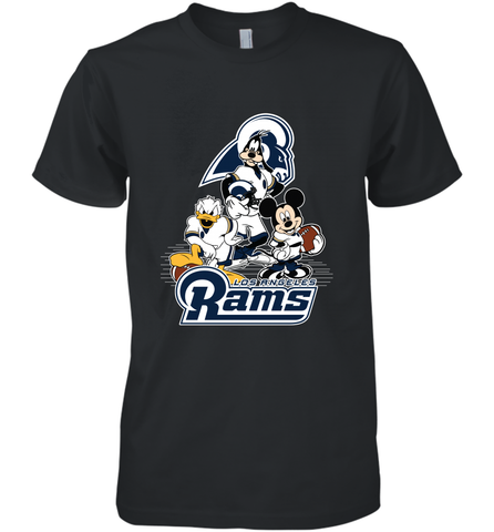 Mickey Mouse Los Angeles Rams NFL Football Gifts Men's Premium T-Shirt Men's Premium T-Shirt / Black / XS Men's Premium T-Shirt - Havanatees