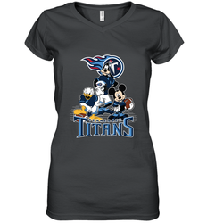 Mickey Mouse Tennessee Titans NFL Football Gifts Women's V-Neck T-Shirt