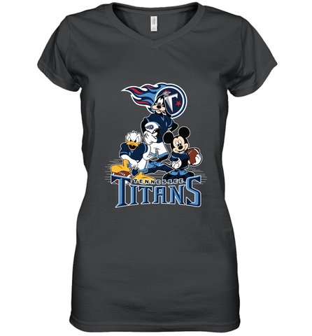 Mickey Mouse Tennessee Titans NFL Football Gifts Women's V-Neck T-Shirt Women's V-Neck T-Shirt / Black / S Women's V-Neck T-Shirt - Havanatees