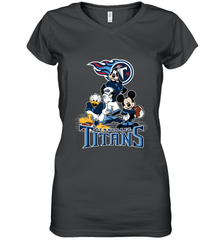 Mickey Mouse Tennessee Titans NFL Football Gifts Women's V-Neck T-Shirt Women's V-Neck T-Shirt - Havanatees