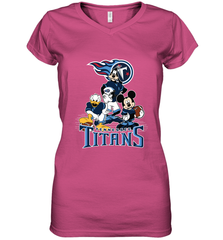 Mickey Mouse Tennessee Titans NFL Football Gifts Women's V-Neck T-Shirt Women's V-Neck T-Shirt - Havanatees