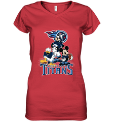 Mickey Mouse Tennessee Titans NFL Football Gifts Women's V-Neck T-Shirt Women's V-Neck T-Shirt - Havanatees