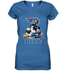 Mickey Mouse Tennessee Titans NFL Football Gifts Women's V-Neck T-Shirt Women's V-Neck T-Shirt - Havanatees