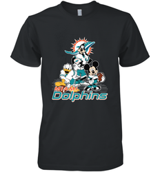 Mickey Mouse Miami Dolphins NFL Football Gifts Men's Premium T-Shirt