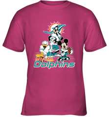 Mickey Mouse Miami Dolphins NFL Football Gifts Youth T-Shirt Youth T-Shirt - Havanatees