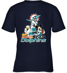 Mickey Mouse Miami Dolphins NFL Football Gifts Youth T-Shirt Youth T-Shirt - Havanatees