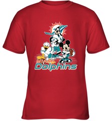 Mickey Mouse Miami Dolphins NFL Football Gifts Youth T-Shirt Youth T-Shirt - Havanatees