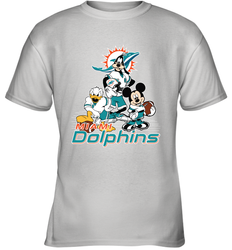 Mickey Mouse Miami Dolphins NFL Football Gifts Youth T-Shirt