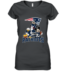 Mickey Mouse New England Patriots NFL Football Gifts Women's V-Neck T-Shirt Women's V-Neck T-Shirt - Havanatees