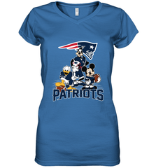 Mickey Mouse New England Patriots NFL Football Gifts Women's V-Neck T-Shirt Women's V-Neck T-Shirt - Havanatees