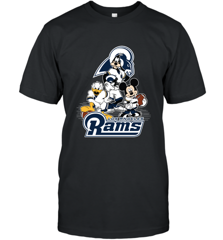 Mickey Mouse Los Angeles Rams NFL Football Gifts Men's T-Shirt Men's T-Shirt / Black / S Men's T-Shirt - Havanatees