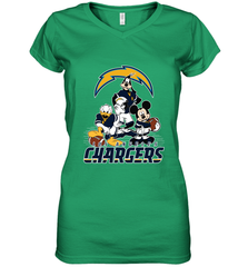 Mickey Mouse Los Angeles Chargers NFL Football Gifts Women's V-Neck T-Shirt Women's V-Neck T-Shirt - Havanatees