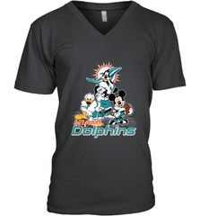 Mickey Mouse Miami Dolphins NFL Football Gifts Men's V-Neck T-Shirt Men's V-Neck T-Shirt - Havanatees