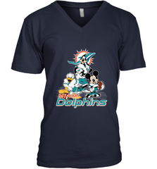 Mickey Mouse Miami Dolphins NFL Football Gifts Men's V-Neck T-Shirt Men's V-Neck T-Shirt - Havanatees