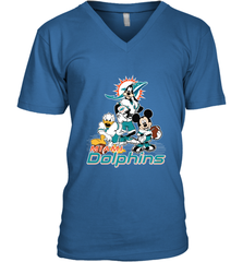 Mickey Mouse Miami Dolphins NFL Football Gifts Men's V-Neck T-Shirt Men's V-Neck T-Shirt - Havanatees