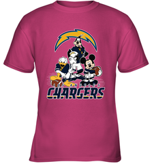 Mickey Mouse Los Angeles Chargers NFL Football Gifts Youth T-Shirt Youth T-Shirt - Havanatees