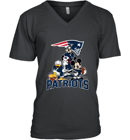 Mickey Mouse New England Patriots NFL Football Gifts Men's V-Neck T-Shirt Men's V-Neck T-Shirt / Black / S Men's V-Neck T-Shirt - Havanatees