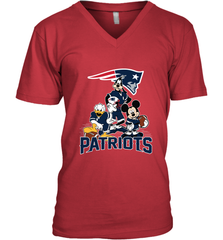 Mickey Mouse New England Patriots NFL Football Gifts Men's V-Neck T-Shirt Men's V-Neck T-Shirt - Havanatees