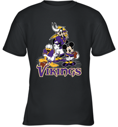 Mickey Mouse Minnesota Vikings NFL Football Gifts Youth T-Shirt