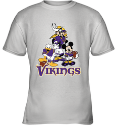 Mickey Mouse Minnesota Vikings NFL Football Gifts Youth T-Shirt