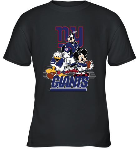 Mickey Mouse New York Giants NFL Football Gifts Youth T-Shirt Youth T-Shirt / Black / XS Youth T-Shirt - Havanatees