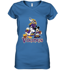 Mickey Mouse Minnesota Vikings NFL Football Gifts Women's V-Neck T-Shirt Women's V-Neck T-Shirt - Havanatees