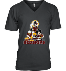 Mickey Mouse Washington Redskins Football Gifts Men's V-Neck T-Shirt