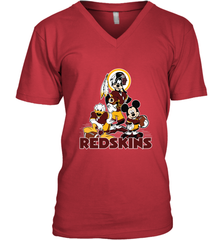 Mickey Mouse Washington Redskins Football Gifts Men's V-Neck T-Shirt Men's V-Neck T-Shirt - Havanatees