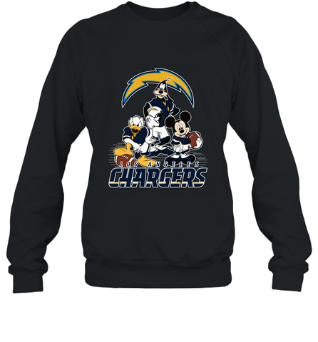 Mickey Mouse Los Angeles Chargers NFL Football Gifts Crewneck Sweatshirt Crewneck Sweatshirt / Black / S Crewneck Sweatshirt - Havanatees