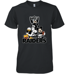 Mickey Mouse Oakland Raiders NFL Football Gifts Men's Premium T-Shirt