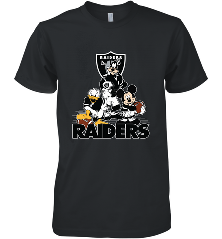 Mickey Mouse Oakland Raiders NFL Football Gifts Men's Premium T-Shirt Men's Premium T-Shirt / Black / XS Men's Premium T-Shirt - Havanatees