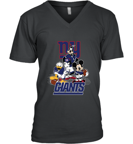Mickey Mouse New York Giants NFL Football Gifts Men's V-Neck T-Shirt Men's V-Neck T-Shirt / Black / S Men's V-Neck T-Shirt - Havanatees