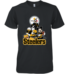Mickey Mouse Pittsburgh Steelers NFL Football Gifts Men's Premium T-Shirt