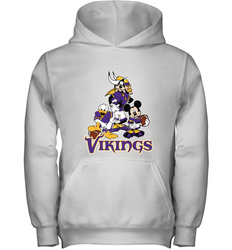 Mickey Mouse Minnesota Vikings NFL Football Gifts Youth Hooded Sweatshirt