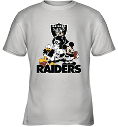 Mickey Mouse Oakland Raiders NFL Football Gifts Youth T-Shirt