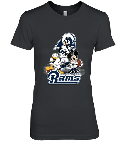 Mickey Mouse Los Angeles Rams NFL Football Gifts Women's Premium T-Shirt Women's Premium T-Shirt / Black / XS Women's Premium T-Shirt - Havanatees