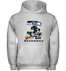 Mickey Mouse Seattle Seahawks NFL Football Gifts Youth Hooded Sweatshirt