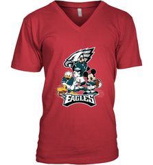 Mickey Mouse Philadelphia Eagle NFL Football Gifts Men's V-Neck T-Shirt Men's V-Neck T-Shirt - Havanatees