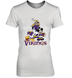 Mickey Mouse Minnesota Vikings NFL Football Gifts Women's Premium T-Shirt