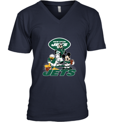 Mickey Mouse New York Jets NFL Football Gifts Men's V-Neck T-Shirt