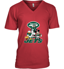 Mickey Mouse New York Jets NFL Football Gifts Men's V-Neck T-Shirt Men's V-Neck T-Shirt - Havanatees