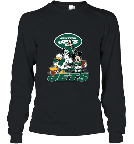 Mickey Mouse New York Jets NFL Football Gifts Long Sleeve T-Shirt Long Sleeve T-Shirt / Black / S Long Sleeve T-Shirt - Havanatees