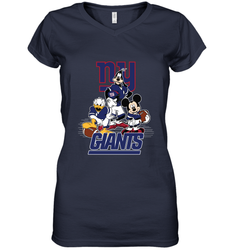 Mickey Mouse New York Giants NFL Football Gifts Women's V-Neck T-Shirt