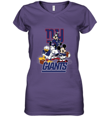 Mickey Mouse New York Giants NFL Football Gifts Women's V-Neck T-Shirt Women's V-Neck T-Shirt - Havanatees