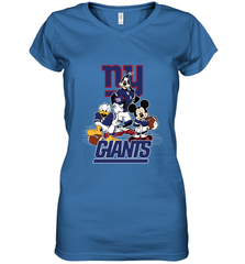Mickey Mouse New York Giants NFL Football Gifts Women's V-Neck T-Shirt Women's V-Neck T-Shirt - Havanatees