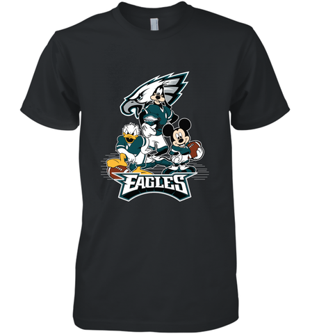 Mickey Mouse Philadelphia Eagle NFL Football Gifts Men's Premium T-Shirt Men's Premium T-Shirt / Black / XS Men's Premium T-Shirt - Havanatees