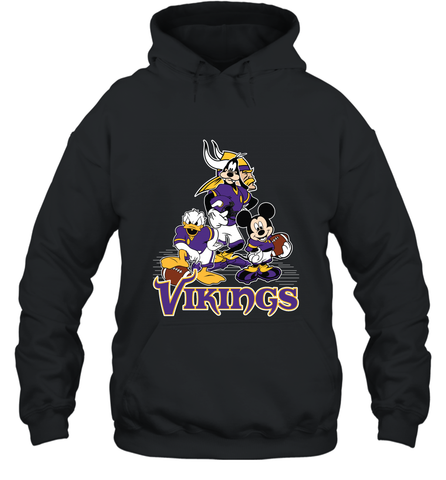 Mickey Mouse Minnesota Vikings NFL Football Gifts Hooded Sweatshirt Hooded Sweatshirt / Black / S Hooded Sweatshirt - Havanatees