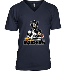 Mickey Mouse Oakland Raiders NFL Football Gifts Men's V-Neck T-Shirt