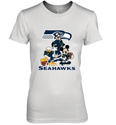 Mickey Mouse Seattle Seahawks NFL Football Gifts Women's Premium T-Shirt