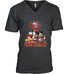 Mickey Mouse San Francisco 49ers NFL Football Gifts Men's V-Neck T-Shirt